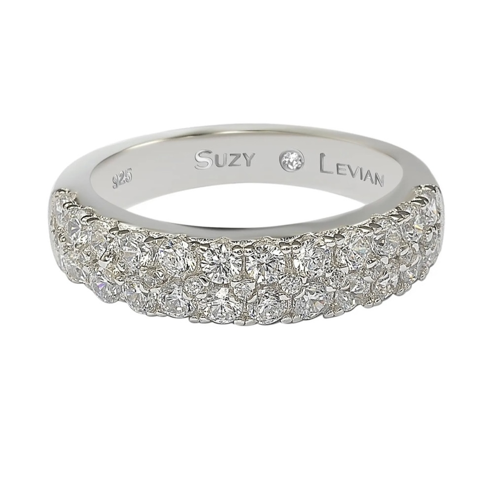 *CLOSET CLOSING*  Suzy Levian half eternity ring- Size 6